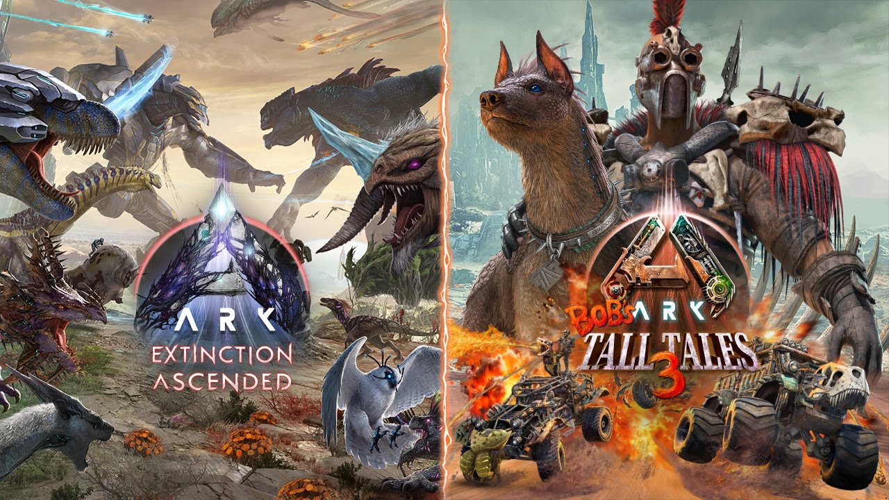 survivetheark's tweet card. ARK Extinction Ascended + Bob's Tall Tales 3 Trailer