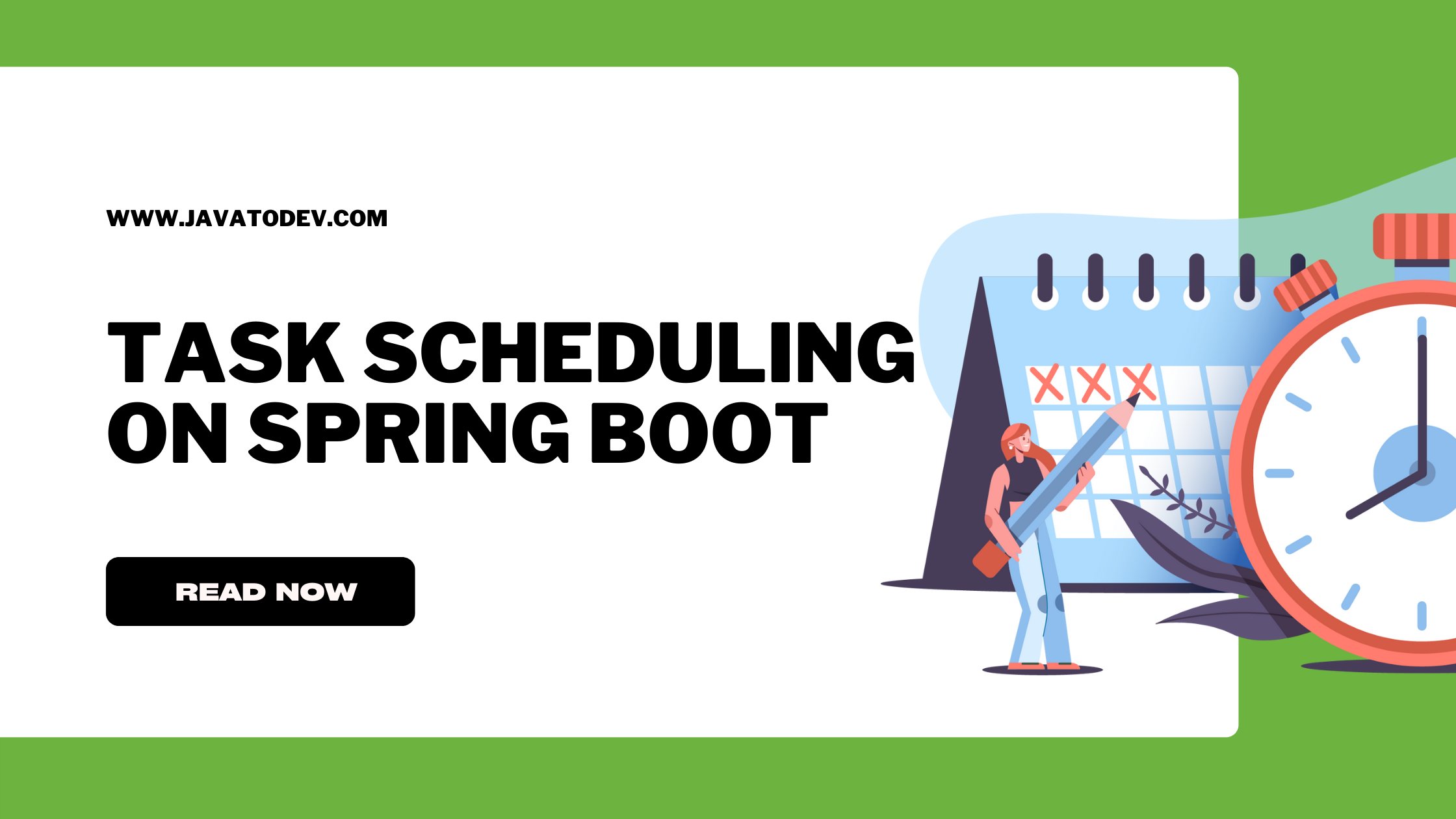 spbootdeveloper's tweet card. Discover how to implement task scheduling in Spring Boot using the @Scheduled annotation. This guide offers detailed steps and examples to configure and manage scheduled tasks effectively in your...