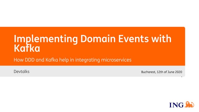 srihari_java's tweet card. Implementing Domain Events with Kafka