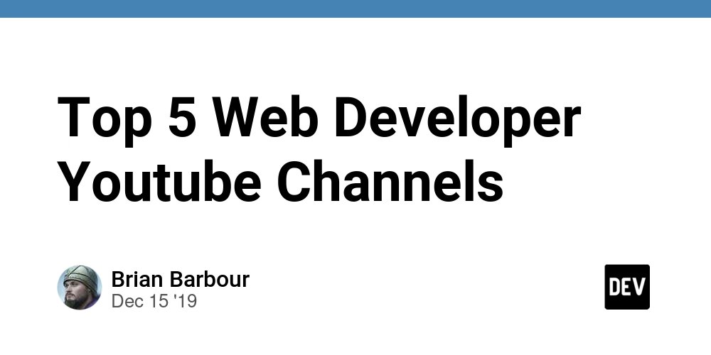BBarbourDev's tweet card. I watch a lot of web development related Youtube channels. So I figured, why not share my favorite on...