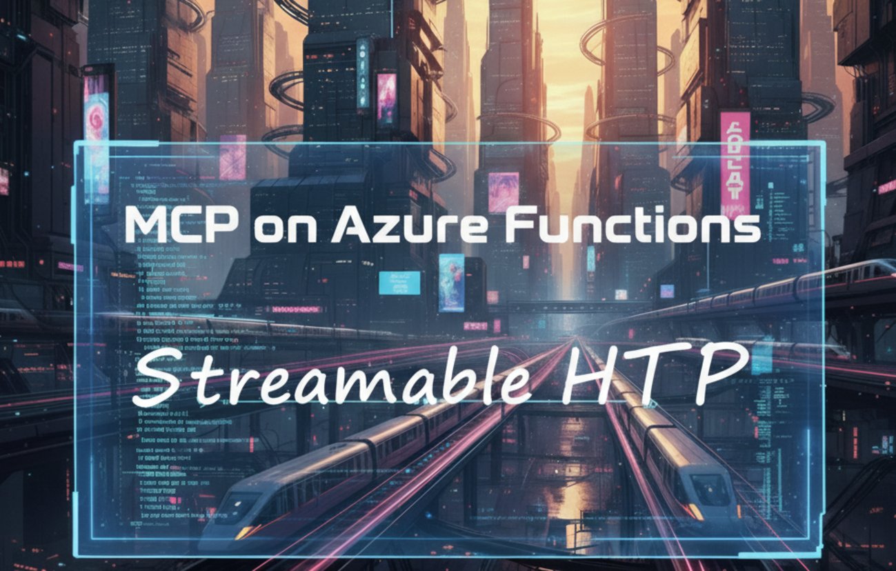 BEACH_SIDE's tweet card. Remote MCP server を Azure Functions でホストできますが、Streamble HTTP のサポートが始まりましたのでその実装方法を共有です。 ローカル環境のセットアップ Function App で MCP の Streamable HTTP の利用 Function App のプロジ…