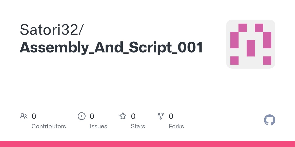 nerumin32's tweet card. Contribute to Satori32/Assembly_And_Script_001 development by creating an account on GitHub.