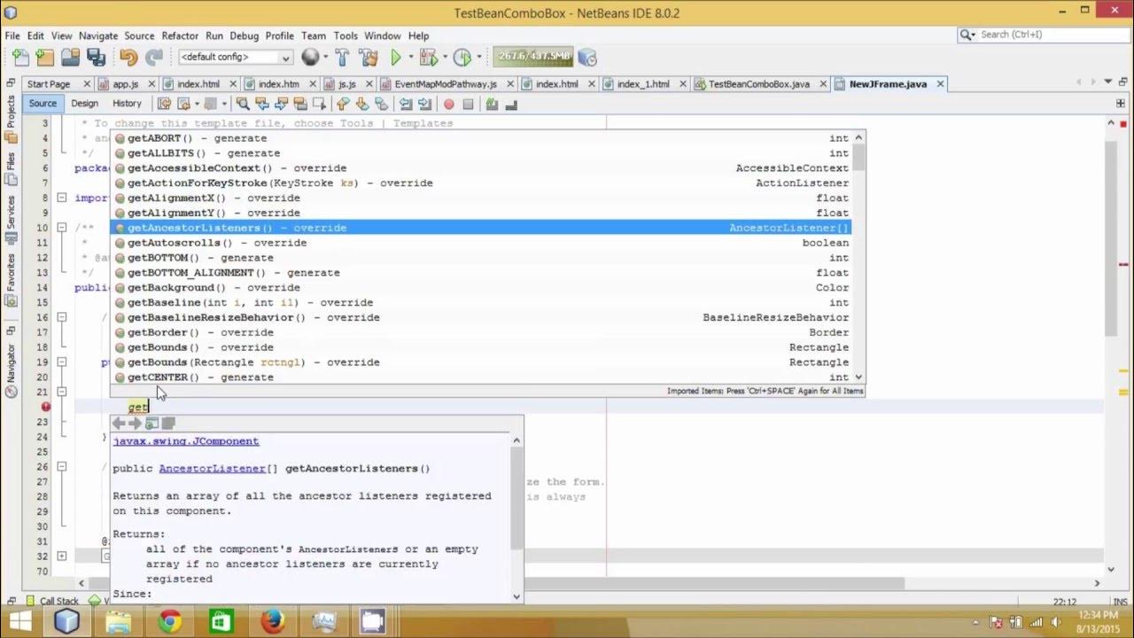 java__club's tweet card. bind the Database to a JComboBox component - Netbeans