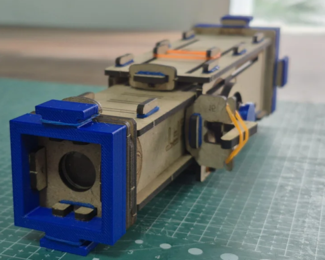 hackaday's tweet card. You’ve got a laser cutter. You’ve got a 3D printer. What do you make? [Ayushmaan45] suggests a telescope. The modest instrument isn’t going to do serious astronomy with only 8X wo…
