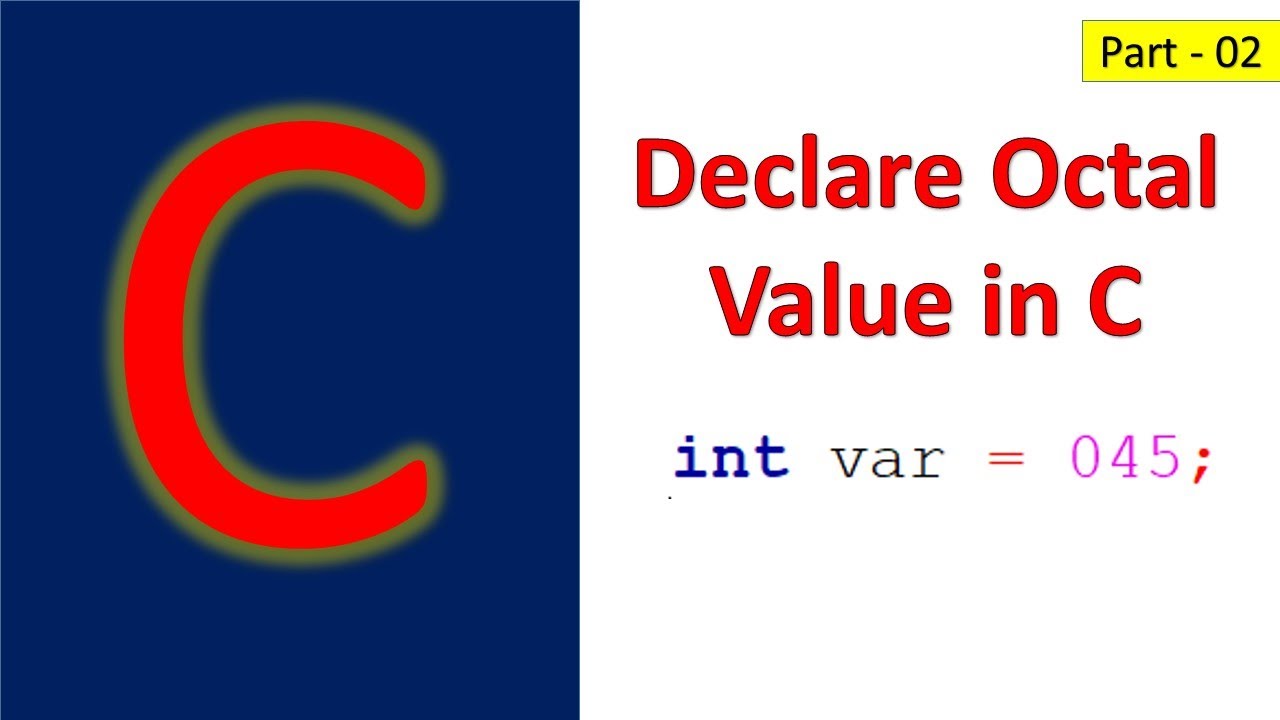SandipRoboTix's tweet card. How to Declare Octal value in C