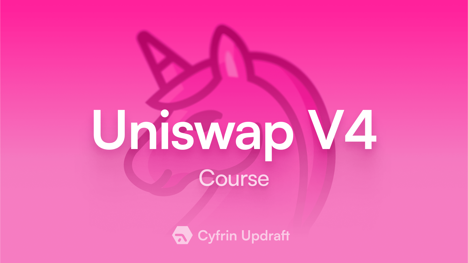 CyfrinUpdraft's tweet card. Learn to build secure Uniswap v4 contracts, dApps, and protocols on Updraft. Dive into hooks, Singleton architecture, flash accounting, and build your a swap router!