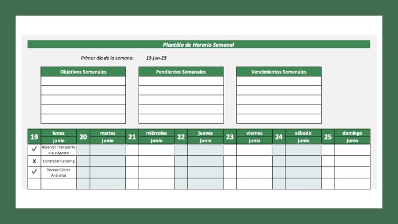 cjsanchez2018's tweet card. Te comparto una Plantilla de horario semanal, para que puedas organizar tus tareas, ya sea laboral como personalmente.