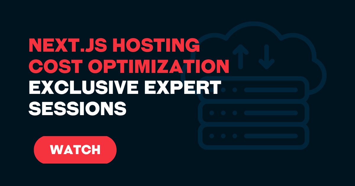 pagepro_agency's tweet card. Watch our expert-led sessions on Next.js Hosting Optimization and learn how to reduce hosting costs, evaluate platforms, and build cost-effective solutions.