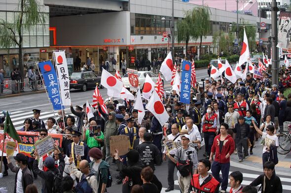buribur30743463's tweet card. Another country is being rocked by anti migrant protests. Demonstrations have erupted in the major cities of Tokyo and Osaka after “hometowns” for four African countries were set up in Japanese...