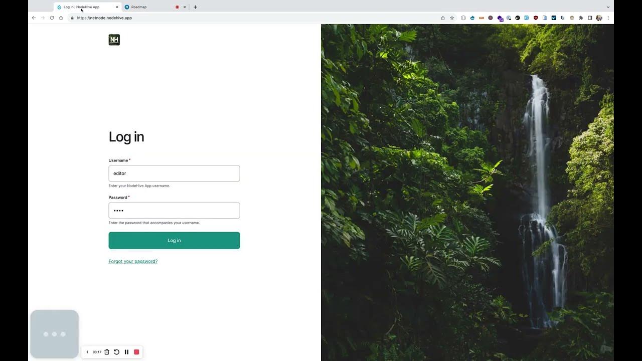 lukasfischer's tweet card. NodeHive Headless CMS Demo [Version 02.10.23]