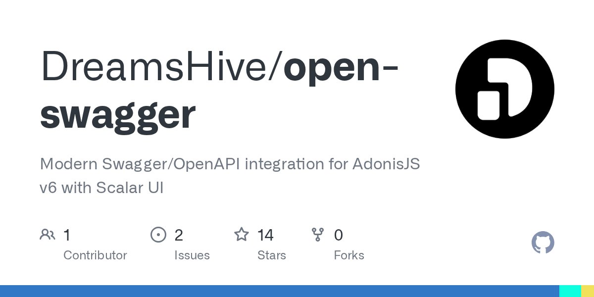 DeVoresyah's tweet card. Modern Swagger/OpenAPI integration for AdonisJS v6 with Scalar UI - DreamsHive/open-swagger