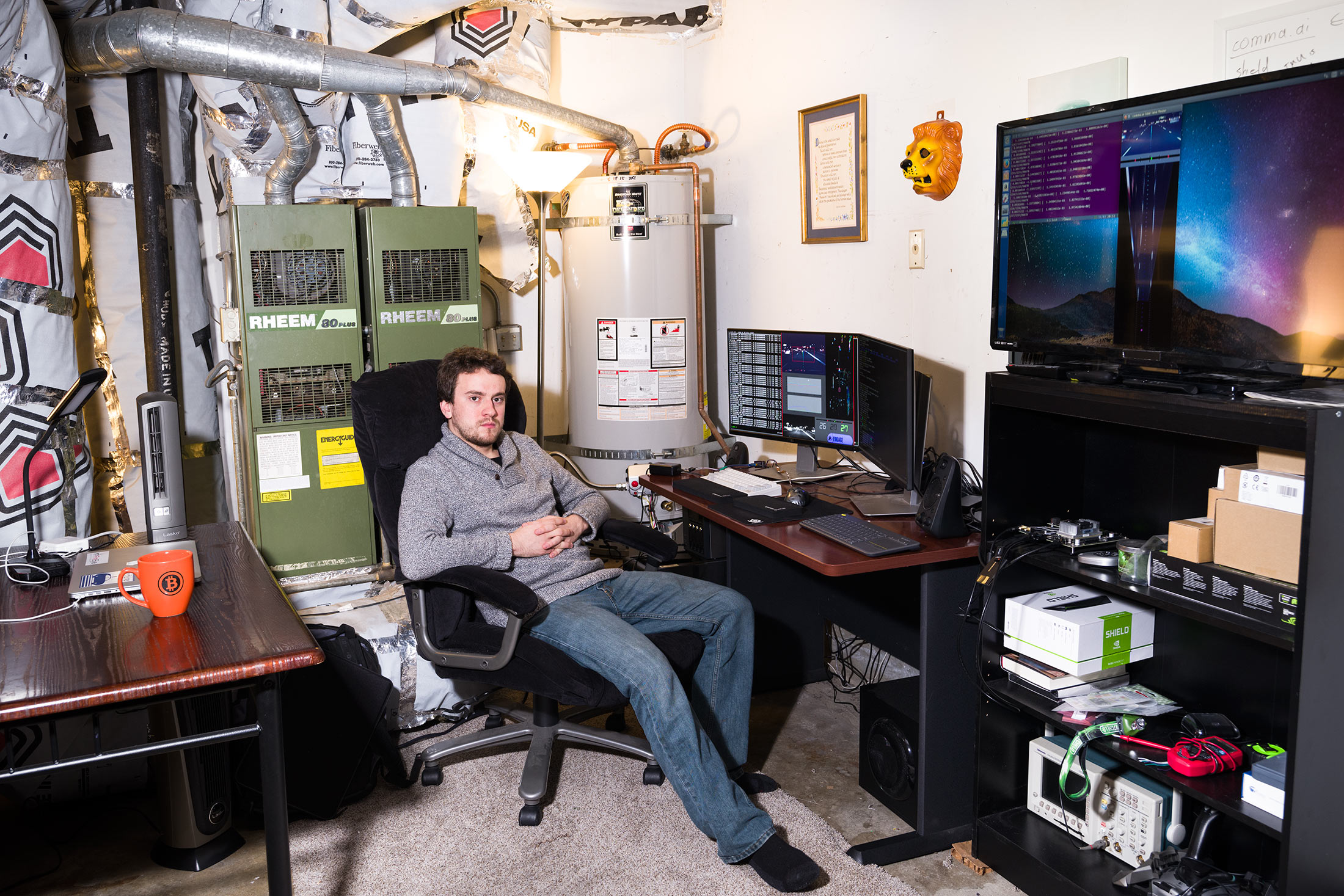 exceltrader's tweet card. George Hotz is taking on Google and Tesla by himself.