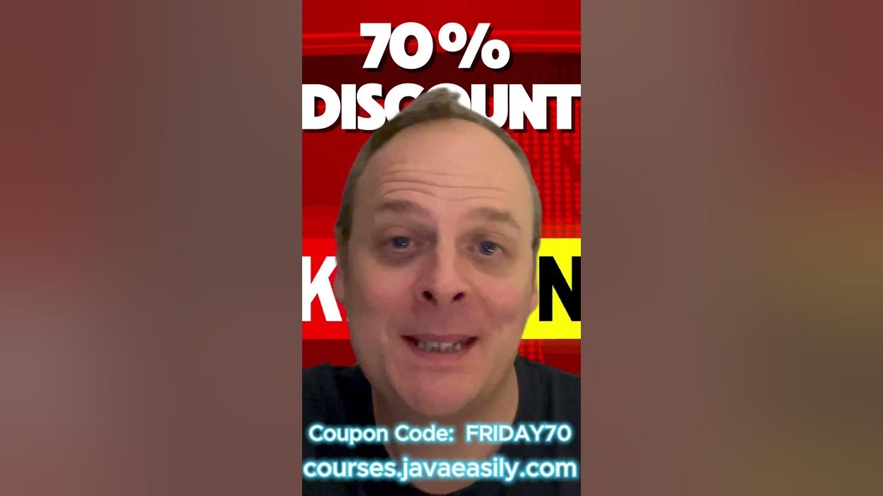 JavaEasily's tweet card. 70% OFF Java sale CLOSES IN 12 HOURS #shorts #java #cybermonday...