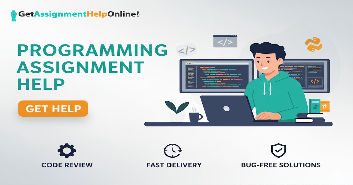 GetAssignmentHO's tweet card. Get the best programming assignment help by our professional experts in Java, PHP, SQL, HTML, Python, C++, MySQL Online programming homework help. Order Now