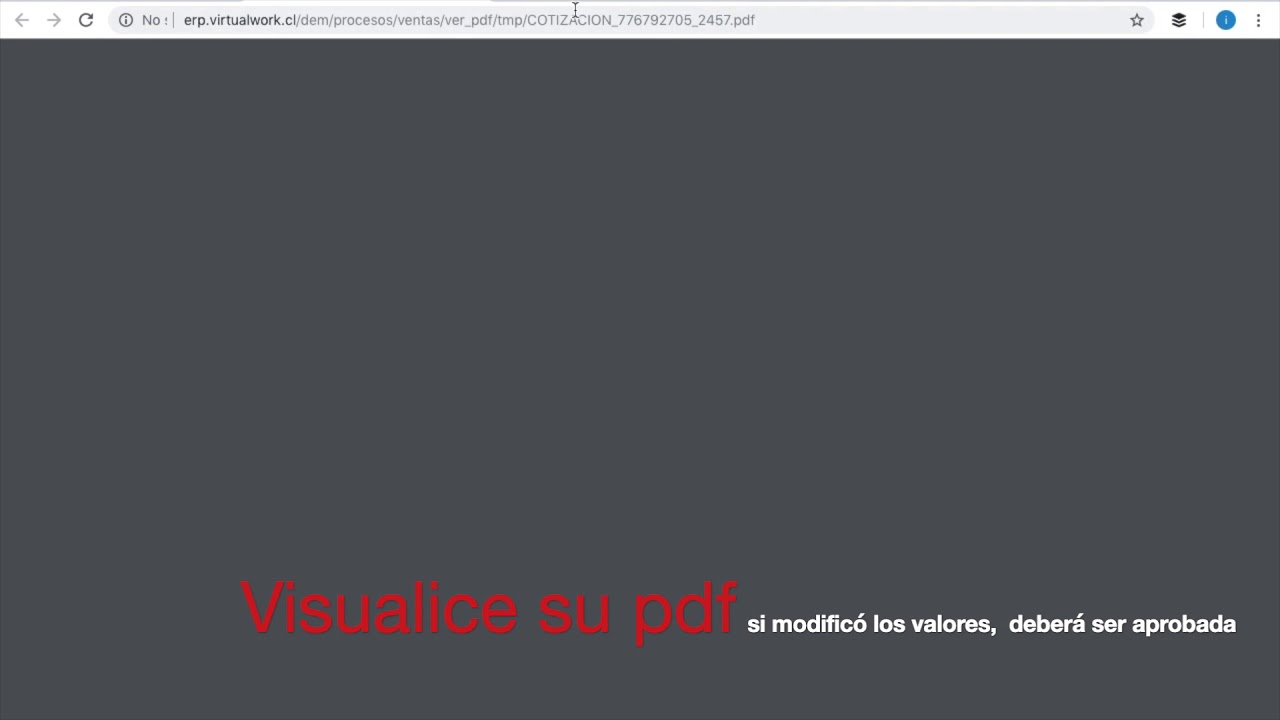 virtualwork_erp's tweet card. Sistema para emitir cotización