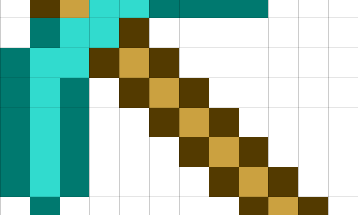 cssgradientart's tweet card. Minecraft Axe | GradientArt