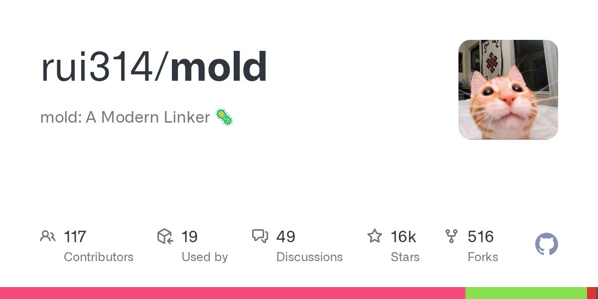 lcasdev's tweet card. mold: A Modern Linker 🦠. Contribute to rui314/mold development by creating an account on GitHub.