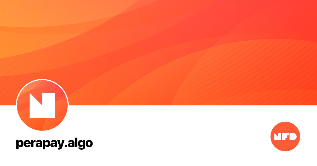 perapayalgo's tweet card. NFDomains is the Algorand name service and marketplace for Non-Fungible Domains — unique, readable identities for your wallet.