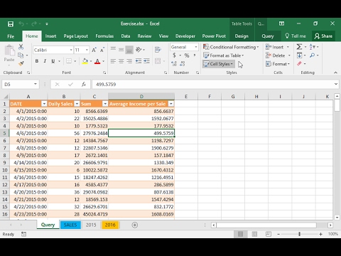 excel_2016_en's tweet card. In the Daily Sales column of the query replace the value 114 with 14....