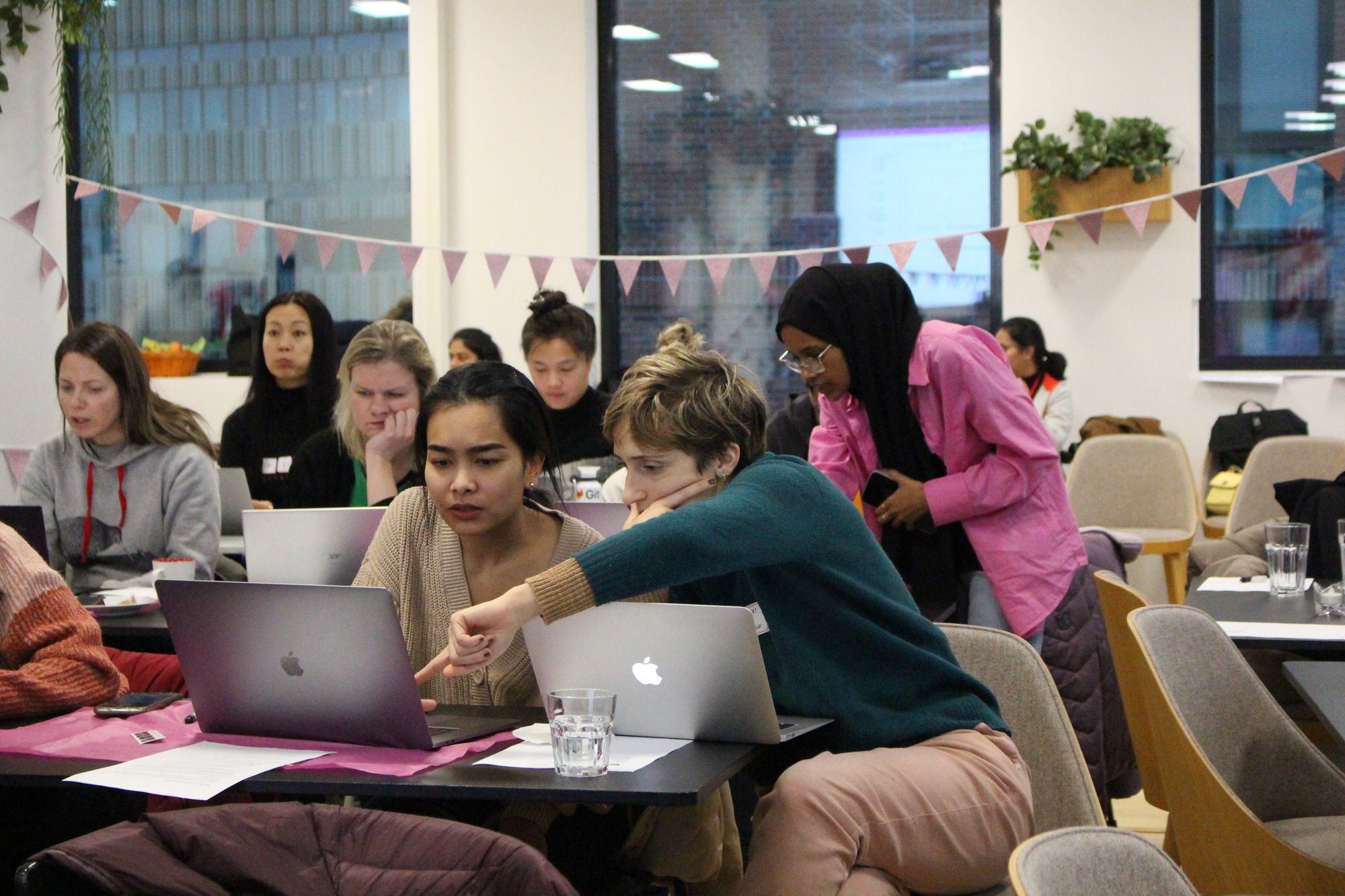 PinkProgramming's tweet card. Pink Programming Sunday is our popular coding events where women, transgender and non-binary people can meet up, code and network together!