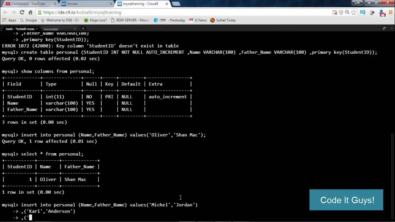 codeitguys's tweet card. The Comprehensive MySQL Course Part 3 | Advanced MySQL Tutorial