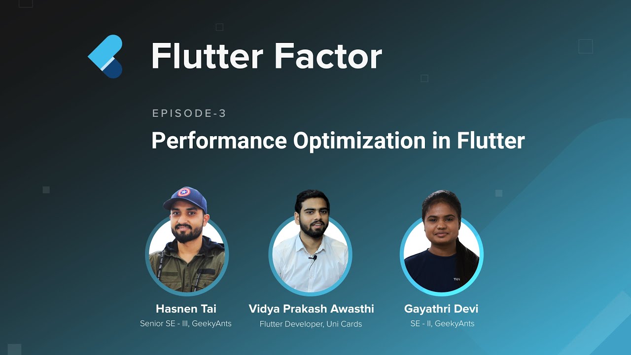 gayuga99's tweet card. Performance Optimization in Flutter | Flutter Factor | Episode - 3 |...