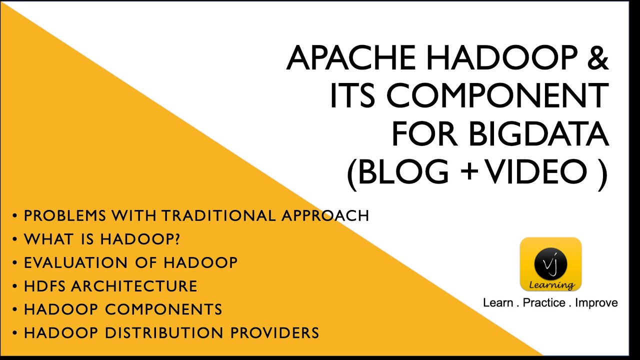 vjlearning's tweet card. Introduction To Apache Hadoop | Big Data 101 | Understand Hadoop,...