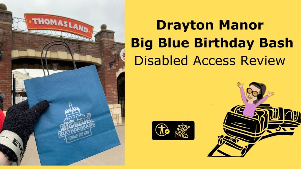 access_coasters's tweet card. Join me as we explore all there is to offer this February half term at the big blue birthday bash! Get your party bag ready its tie to explore all the disabled access available at the party.