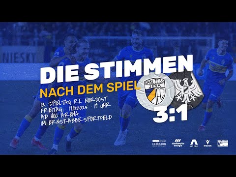 fccarlzeissjena's tweet card. Die "STIMMEN NACH DEM SPIEL" gegen den BFC Preußen (3:1)