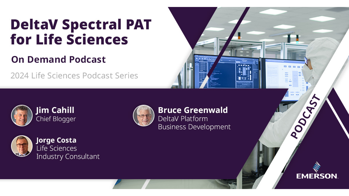 GenerisGP's tweet card. Jorge Costa & Bruce Greenwald discuss how DeltaV Spectral PAT easily connects with spectral analyzer multivariate data for better performance