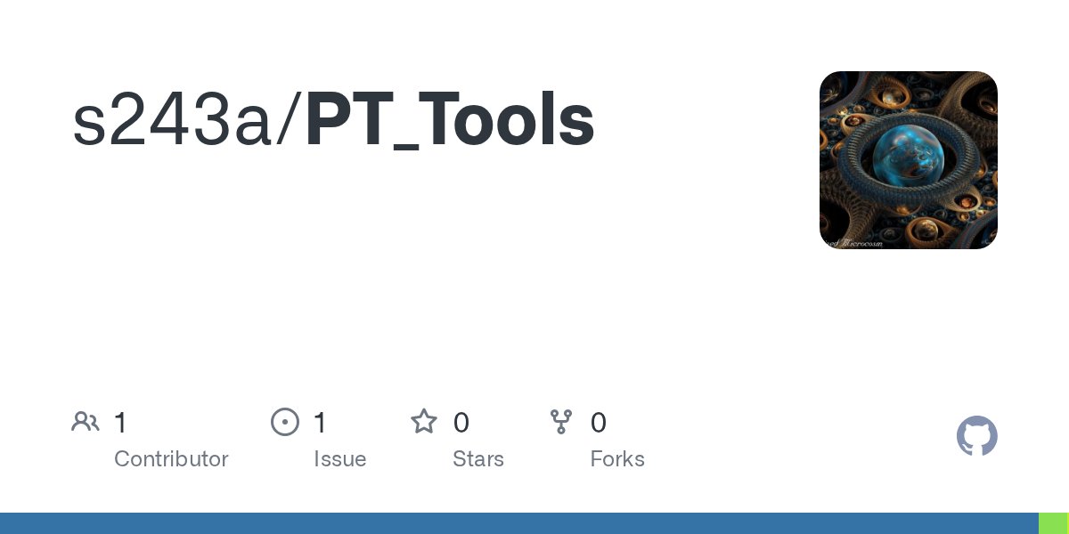 s243a_PT's tweet card. Contribute to s243a/PT_Tools development by creating an account on GitHub.