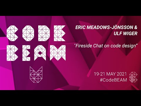 CodeBEAMio's tweet card. Keynote: Fireside Chat on code design by Eric Meadows-Jönsson and Ulf...