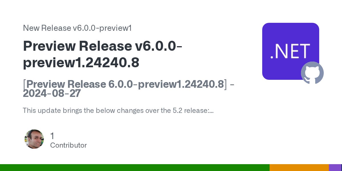 ErikEJ's tweet card. [Preview Release 6.0.0-preview1.24240.8] - 2024-08-27 This update brings the below changes over the 5.2 release: Breaking Changes Removed support for .NET Standard. #2386 Removed UWP (uap) referen...