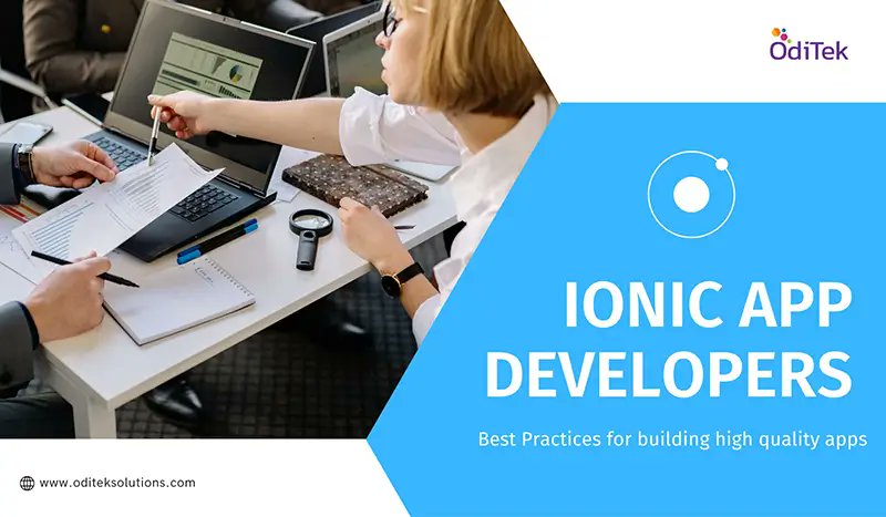 OdiTekSolutions's tweet card. Discover best practices for Ionic app developers. Stay updated, plan & optimize performance, ensure UI/UX consistency, & embrace CI/CD for high-quality apps