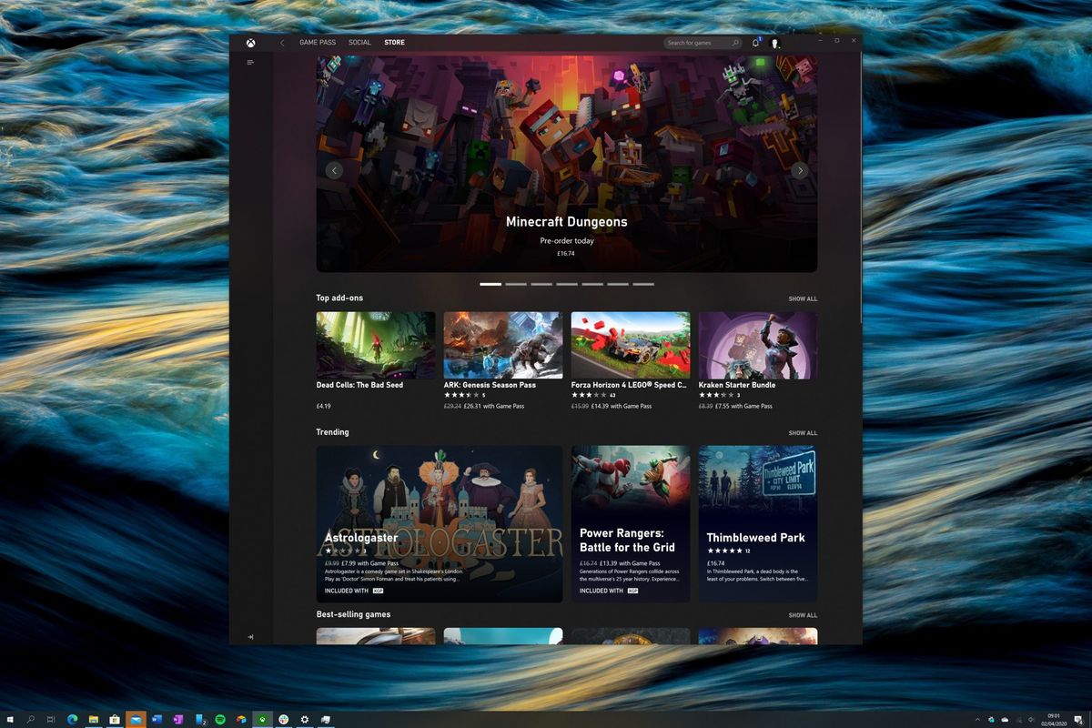 acoates_m's tweet card. Microsoft is parting with Electron for its new Xbox PC app.