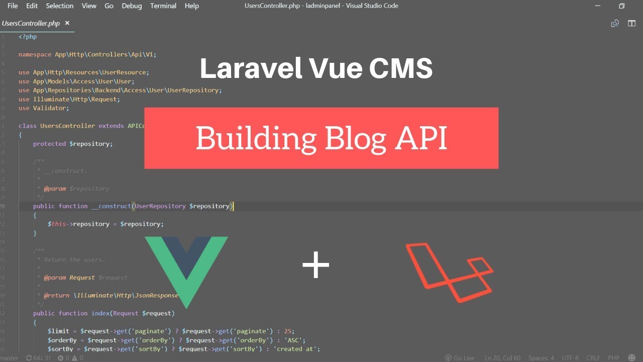 webdevmatics's tweet card. Blog API : Laravel Vue CMS