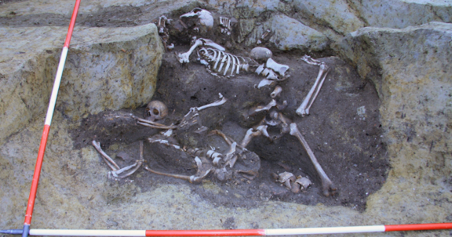 CBSNews's tweet card. The skeletal remains were found during a dig at the Roman city of Mursa, located in modern-day Croatia.