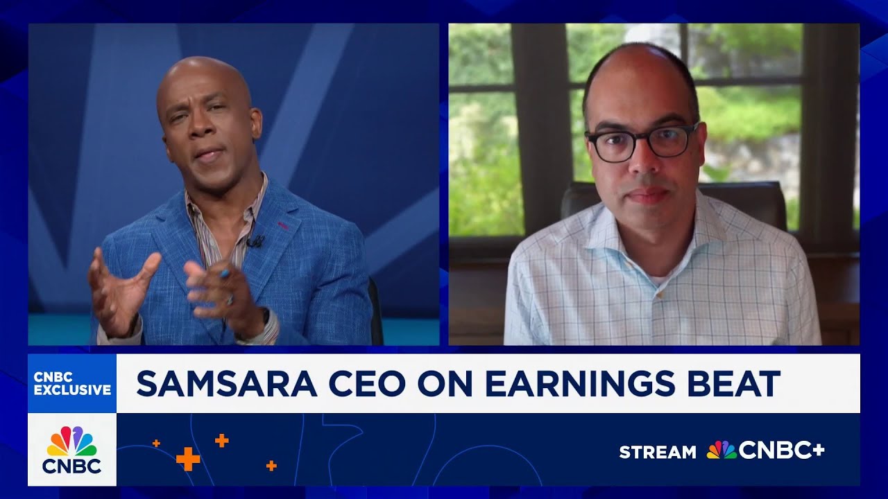 Samsara's tweet card. Samsara CEO Sanjit Biswas talks quarterly beat