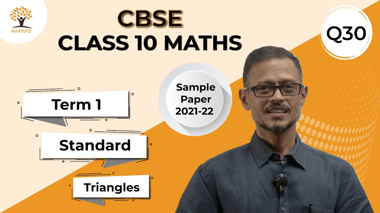 maxtutepro's tweet card. Question 30 | Triangles | CBSE Class 10 2021-22 Sample Paper Term 1...