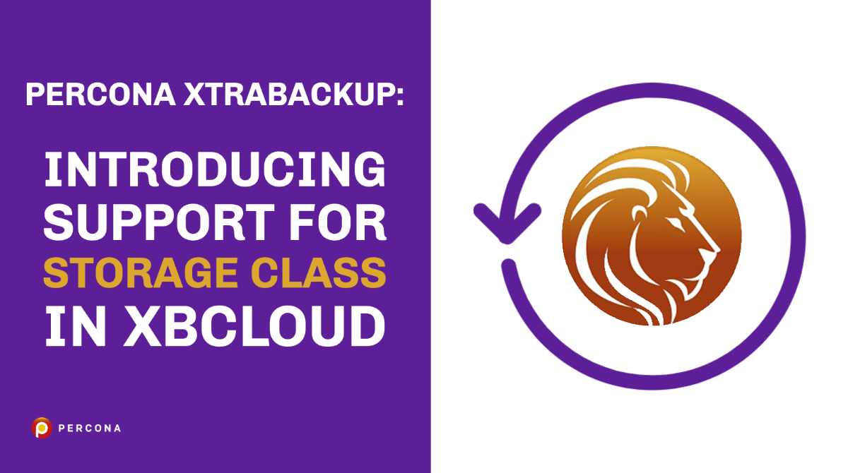 thewebscaledba's tweet card. Starting with Percona XtraBackup 2.4.21 and 8.0.22, our cloud upload tool -  xbcloud - has the ability to upload MySQL backups setting a specific storage class.