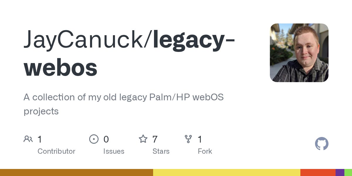 JayCanuck's tweet card. A collection of my old legacy Palm/HP webOS projects - JayCanuck/legacy-webos