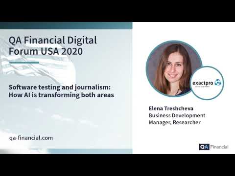 exactpro's tweet card. Elena Treshcheva: Software testing and Journalism through the prism...