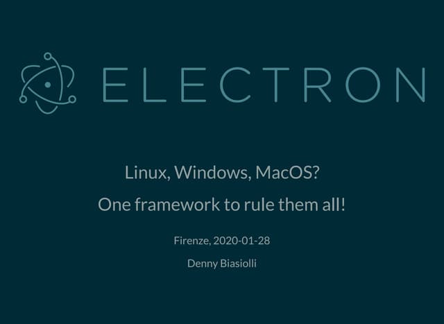 CommitSoftware's tweet card. Electron: Linux, Windows or Macos?
