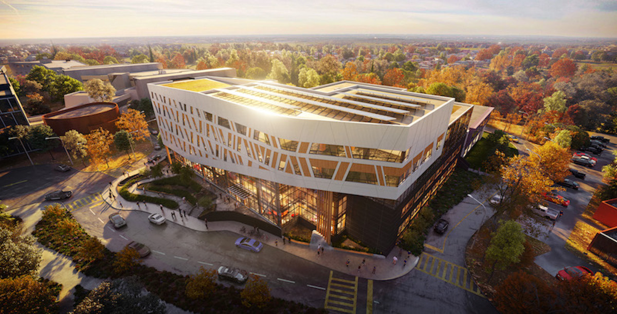 ProjectcoreInc's tweet card. Centennial College is collaborating with EllisDon, DIALOG and Smoke Architecture to construct a mass timber higher-education building based on the Indigenous concept of “two-eyed seeing.” If it were...