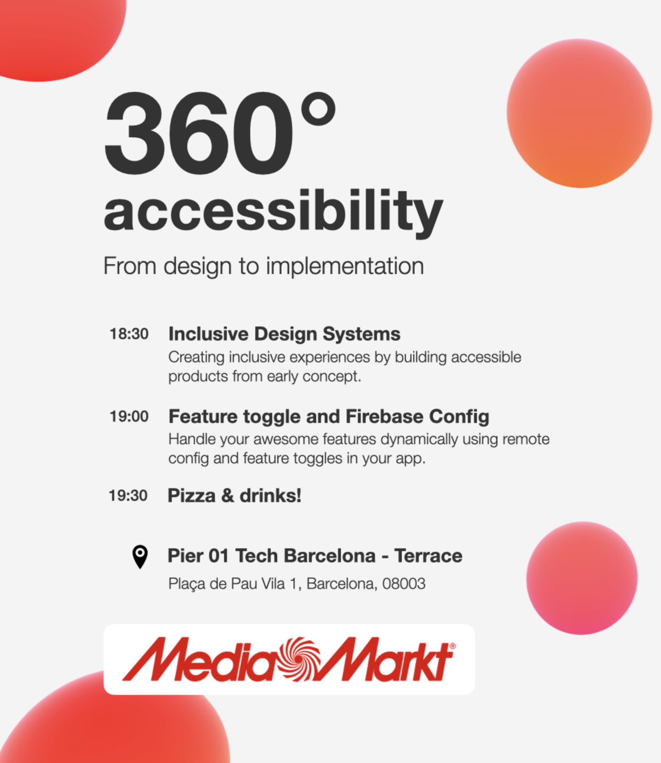 vincevargadev's tweet card. 360º accessibility – from design to implementation - Tech Barcelona