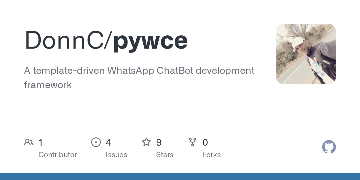 donix_22's tweet card. A template-driven WhatsApp ChatBot development framework - DonnC/pywce