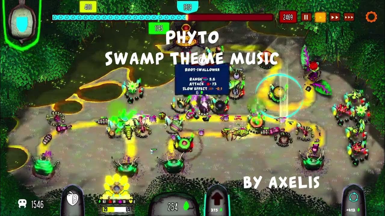 aXelis_gamedev's tweet card. Phyto swamp theme