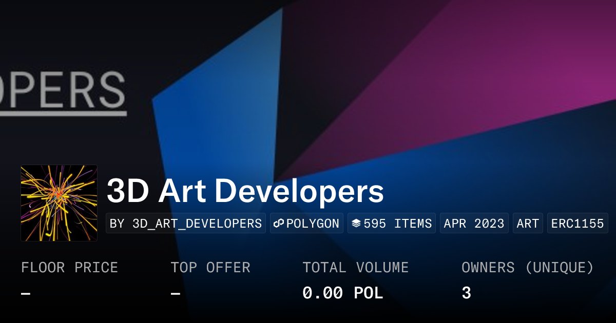 3dartdeveloper's tweet card. 3D art developers are professionals who specialize in creating three-dimensional graphics and visual content for various industries and applications. They use specialized software and tools to...