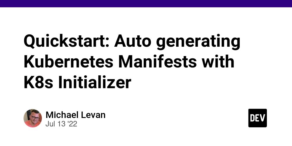 ThePracticalDev's tweet card. Creating and managing Kubernetes Manifests can be a pain and let’s be honest, no one actually ever...