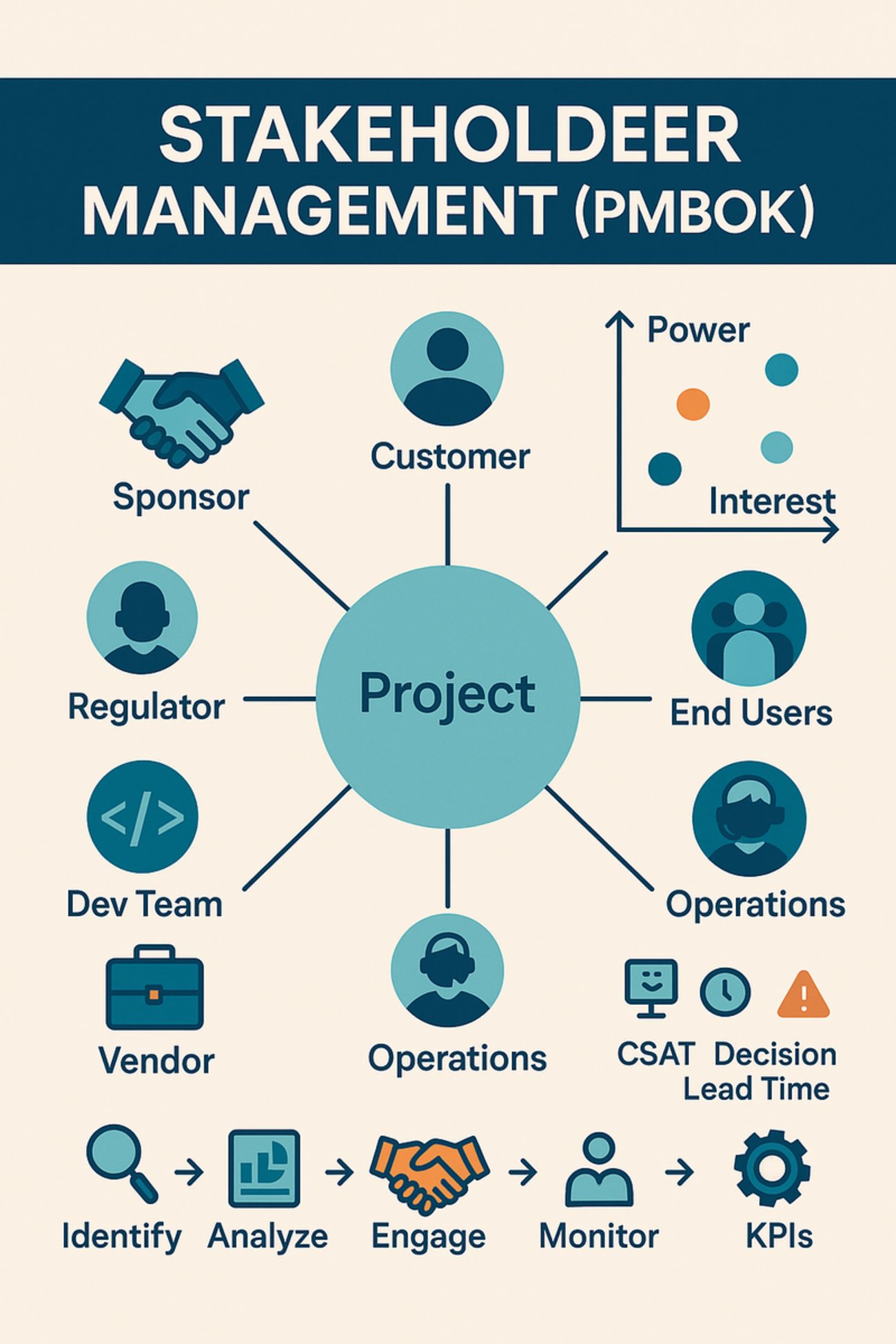X_okpy's tweet card. ステークホルダー・マネジメント（Stakeholder Management）とは？PMBOKで関係者価値を最大化する実践ガイド プロジェクトは「人の期待」を扱う営みです。要件を定め、成果物を作り、期日を守ることも重要ですが、最終的に価値を評価するのは人です。ステークホルダー・マネジメントは、関係者の期待・関心・影響力…